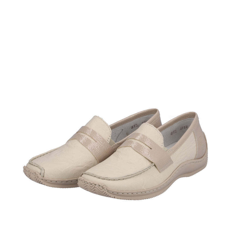 RIEKER WOMENS L1752-60 MINESOTA  Beige Combi Slip-On Shoe