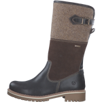 TAMARIS WOMENS 26432-41 Brown Leather/Textile Combination DuoTEX Long Boot