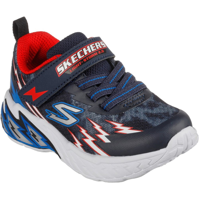 SKECHERS KIDS 400150N NVRD Light Storm Navy/Red Trainers