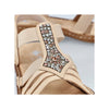 RIEKER WOMENS 60803-20 Light Tan Embellished Slip-on Sandal