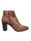 CAPOLLINI WOMENS Z165 VIOLA Tan Leather Heeled Ankle Boot