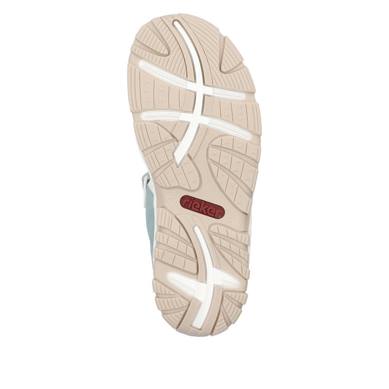 RIEKER WOMENS 68866-92 BARRIVELI White/Multi Leather Walking Sandal