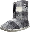 BEDROOM ATHLETICS McQUEEN Grey Check Sherpa Boot Slippers