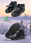 G-COMFORT MENS  A-816 Black Leather, Wool Lined  Extra-wide Fit Boot