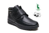 G-COMFORT MENS  A-816 Black Leather, Wool Lined  Extra-wide Fit Boot