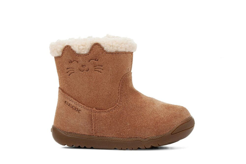 GEOX KIDS B364PB B MACCHIA GIRL Tan Suede Bootee