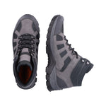 RIEKER MENS B6832-45 TORERE Grey/Black RiekerTex Hiking Style Boot