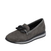 REMONTE WOMENS D0H10-45 COLUMBO Grey Smoke  Leather Slip-On Shoe