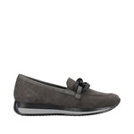 REMONTE WOMENS D0H10-45 COLUMBO Grey Smoke  Leather Slip-On Shoe