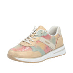 REMONTE WOMENS D1G01-90 NEWVAPO Beige/Multicoloured Bungee Sneaker