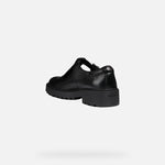 GEOX KIDS J8420E CASEY GIRL Black Leather Shoe