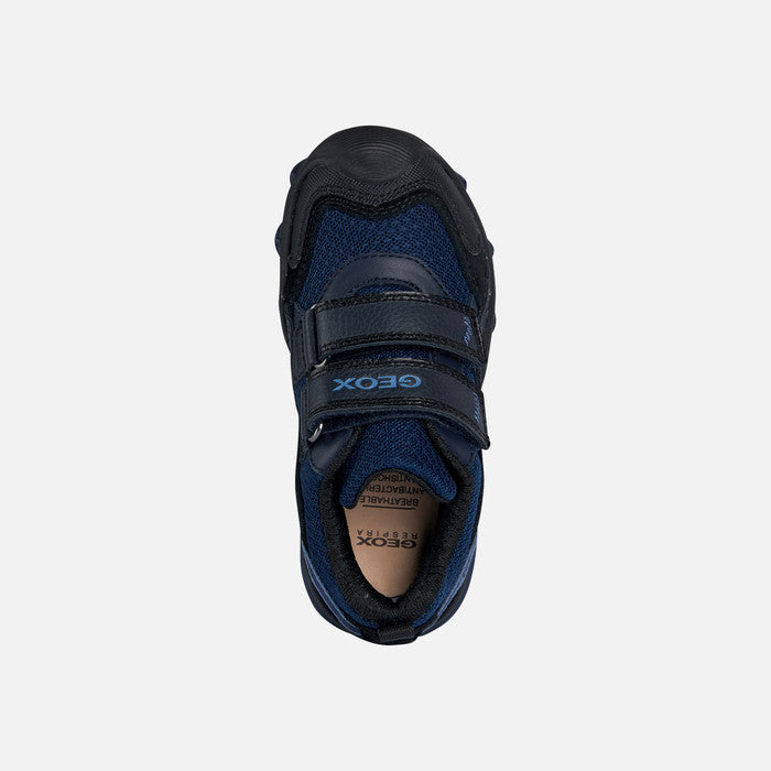 GEOX KIDS J159VA J BULLER BOY B Navy/black Comb Velcro Trainer