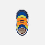 GEOX KIDS B3555C LUPIDOO Baby Boys Royal/Orange First Shoes Trainer