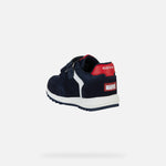 GEOX KIDS B453CB B ALBEN Baby Boys Navy/Red MARVEL Spiderman Trainer