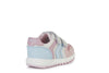 GEOX KIDS B453ZA ALBEN Baby Girl White/Rose Retro Style Sneaker