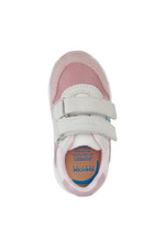 GEOX KIDS B453ZA ALBEN Baby Girl White/Rose Retro Style Sneaker