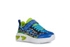 GEOX KIDS J45DZB J ASSISTER Boys Royal/Lime Trainers with Lights