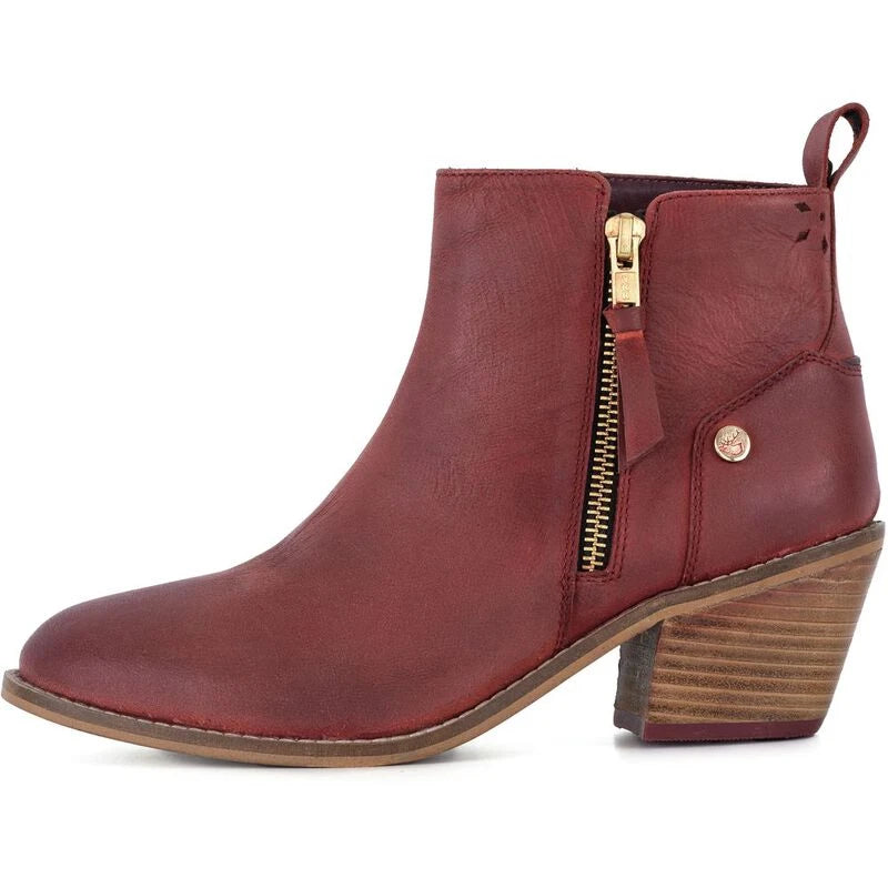 GOODWIN SMITH WOMENS B-21-07773 WILLOW Burgundy Leather Ankle Boot