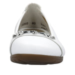 RIEKER WOMENS L9360-80 WHITE Leather Pumps