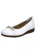 RIEKER WOMENS L9360-80 WHITE Leather Pumps