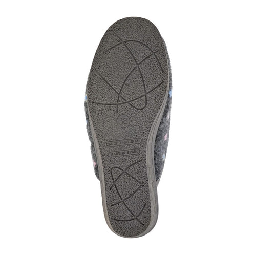 SLEEPERS WOMENS LS183F JOSEPHINE Grey Floral Embroidered Wedge Mule