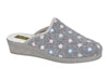 SLEEPERS WOMENS LS183F JOSEPHINE Grey Floral Embroidered Wedge Mule