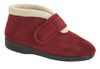 SLEEPERS WOMENS LS342BD AMELIA Burgundy Velcro Bootee Slipper