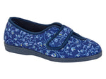 SLEEPERS LS941NC IVY Womens Navy Velcro EE Fit Full Slipper