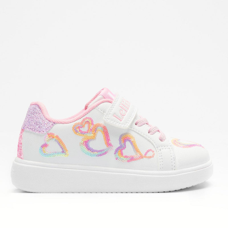 LELLI KELLY KIDS LKAA4009 MIA Baby White/Multi Riptape Sneaker