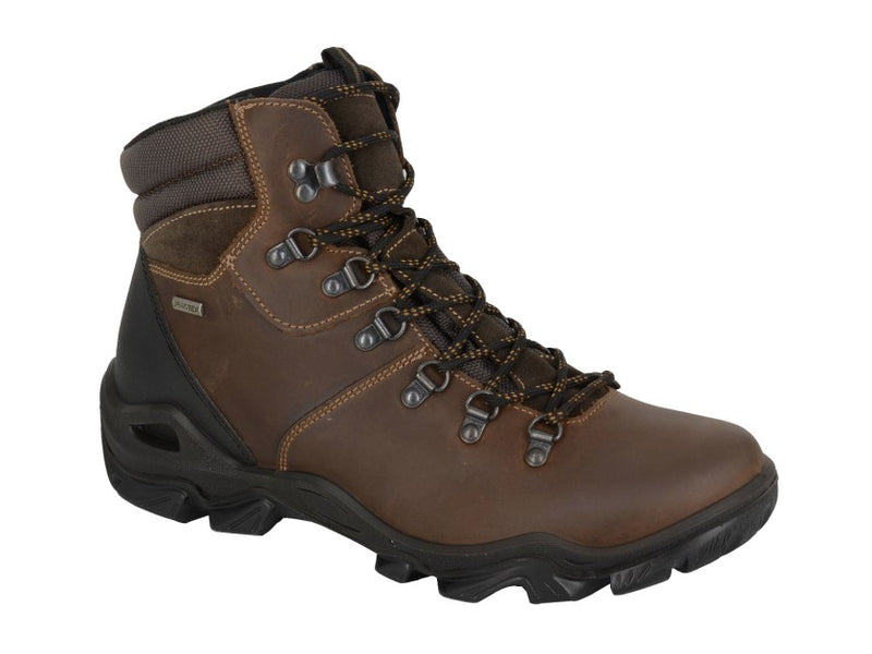 IMAC MENS M652B Dark Brown Waxy Leather TEX Lace-Up Boot