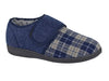 SLEEPERS MENS MS411CK DENZIL Blue/Check Touch-fastening Slipper