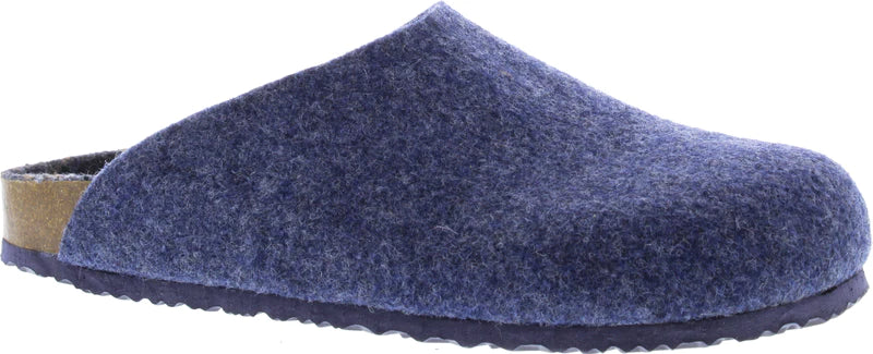 ADESSO MENS  A6321 OAKLEY Navy Felt Mule Slipper