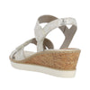 REMONTE WOMENS R6252-91 HYFAVEL Gold Crackle effect wedge Sandal