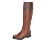 REMONTE WOMENS R6581-22Chestnut Brown Leather 'TEX' Long Boot