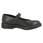 ANGRY ANGELS KIDS 7318-7 ROSIE M Width Black Leather,Riptape School Shoes