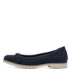 TAMARIS WOMANS 22125 Navy Leather Ballerina Loafer