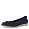 TAMARIS WOMANS 22125 Navy Leather Ballerina Loafer