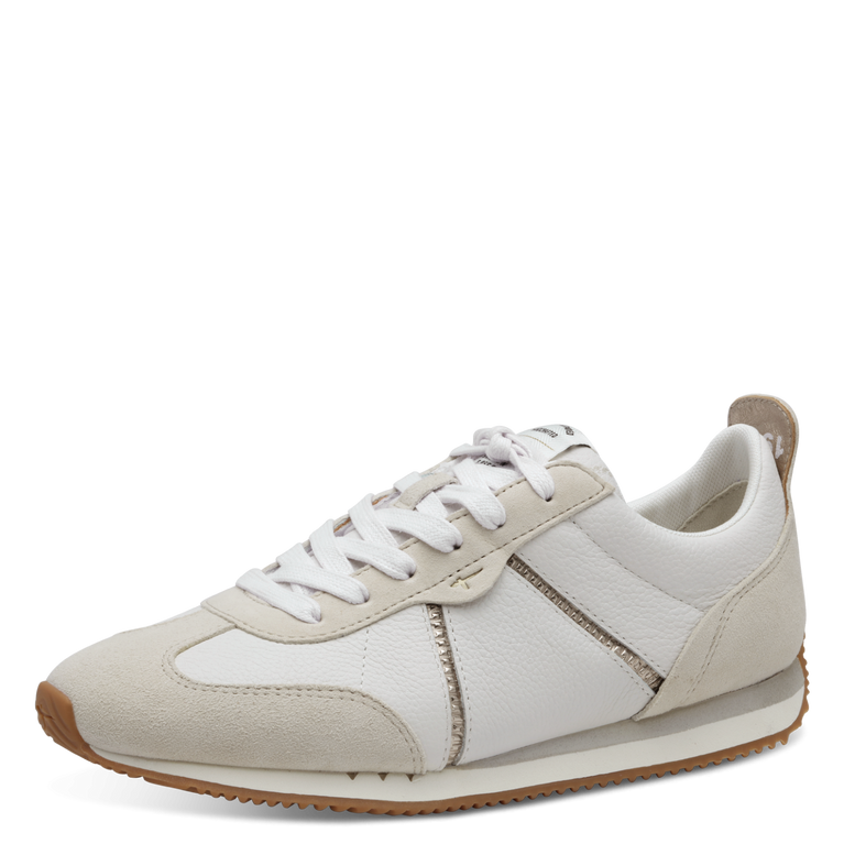 TAMARIS WOMENS 23652 White Leather Trainer