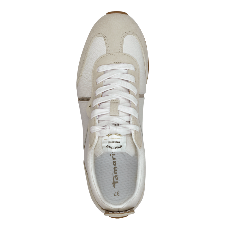 TAMARIS WOMENS 23652 White Leather Trainer