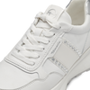 TAMARIS WOMENS 23737  White/Silver Combination Leather Sneaker