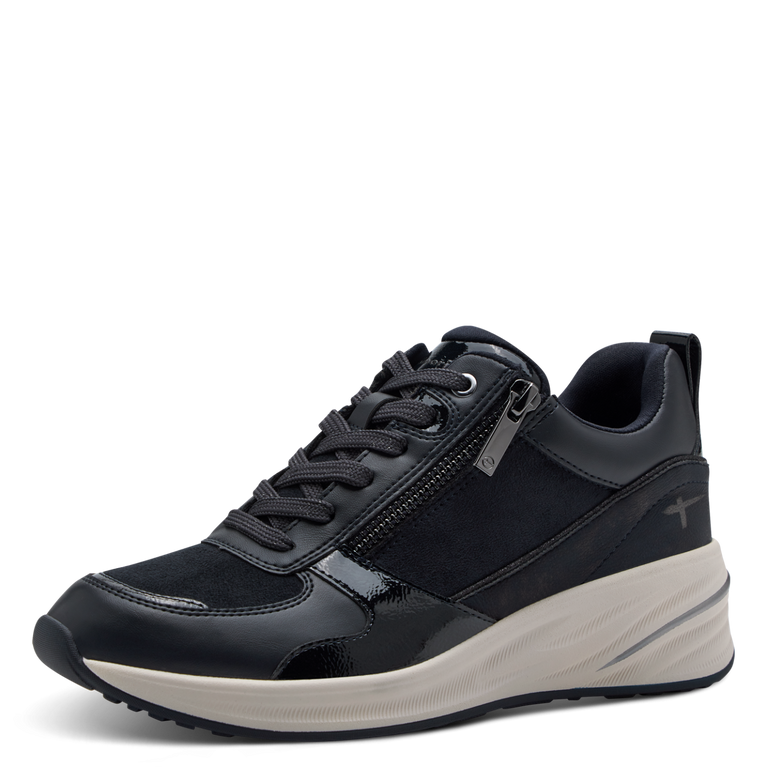 TAMARIS WOMENS  23754-45 805 Navy Comb Wedge Trainer