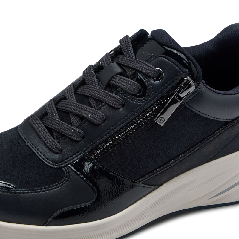 TAMARIS WOMENS  23754-45 805 Navy Comb Wedge Trainer