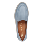 TAMARIS WOMENS 24629 Light Blue Leather Loafer