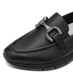 TAMARIS WOMENS 24711-42 003 Black Leather Loafer