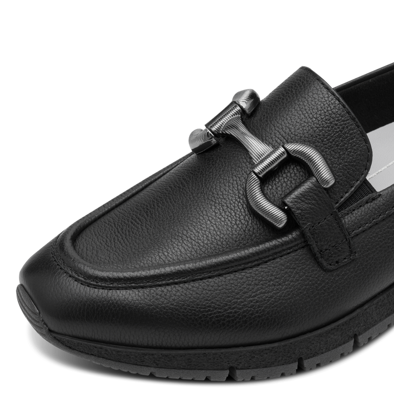 TAMARIS WOMENS 24711-42 003 Black Leather Loafer