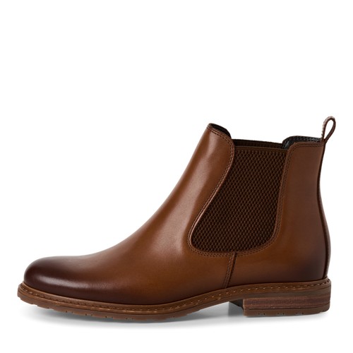 TAMARIS WOMENS 25056-41 444 Nut Leather Chelsea Style Ankle Boot