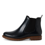 TAMARIS WOMENS 25056-41 848 Navy Leather Chelsea Style Ankle Boot