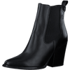 TAMARIS WOMENS 25068-41 BLACK Leather Heeled Western Ankle Boot