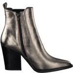 TAMARIS WOMENS 25068-41 PLATINUM Leather Heeled Western Ankle Boot