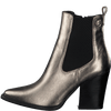 TAMARIS WOMENS 25068-41 PLATINUM Leather Heeled Western Ankle Boot